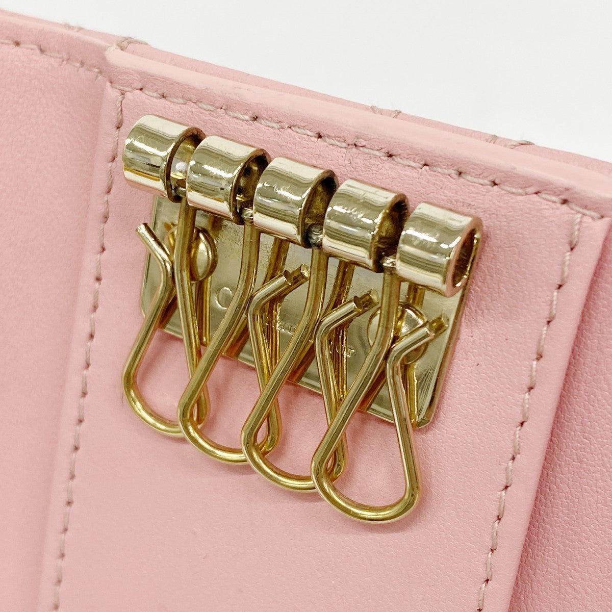 5oe5164】クリスチャンディオール キーケース カナージュ レザー