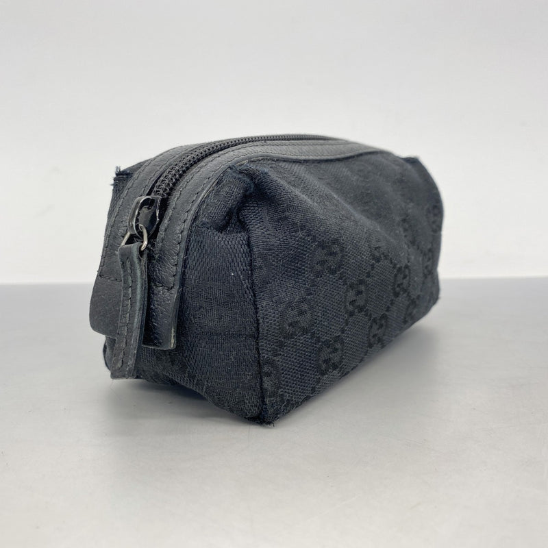 【24時間以内発送】グッチ アクセサリーポーチ GGキャンバス ブラック 24時間以内発送】グッチ アクセサリーポーチ GGキャンバス ブラック