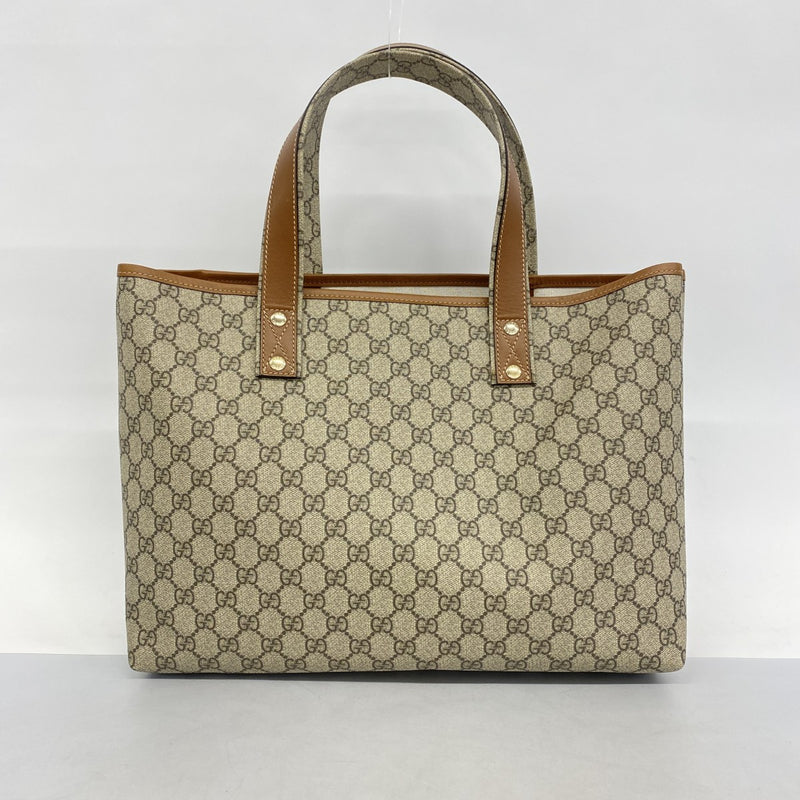 5oe5310】グッチ トートバッグ GGスプリーム 211134 PVC ベージュ