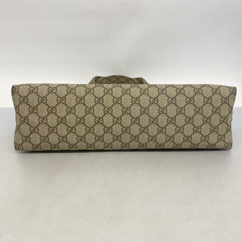 5oe5310】グッチ トートバッグ GGスプリーム 211134 PVC ベージュ