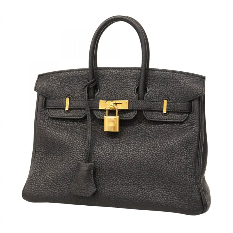 ★SALE【5oe5508-g-h】エルメス ハンドバッグ バーキン25 トゴ ブラック ゴールド金具 B刻印【中古】レディース