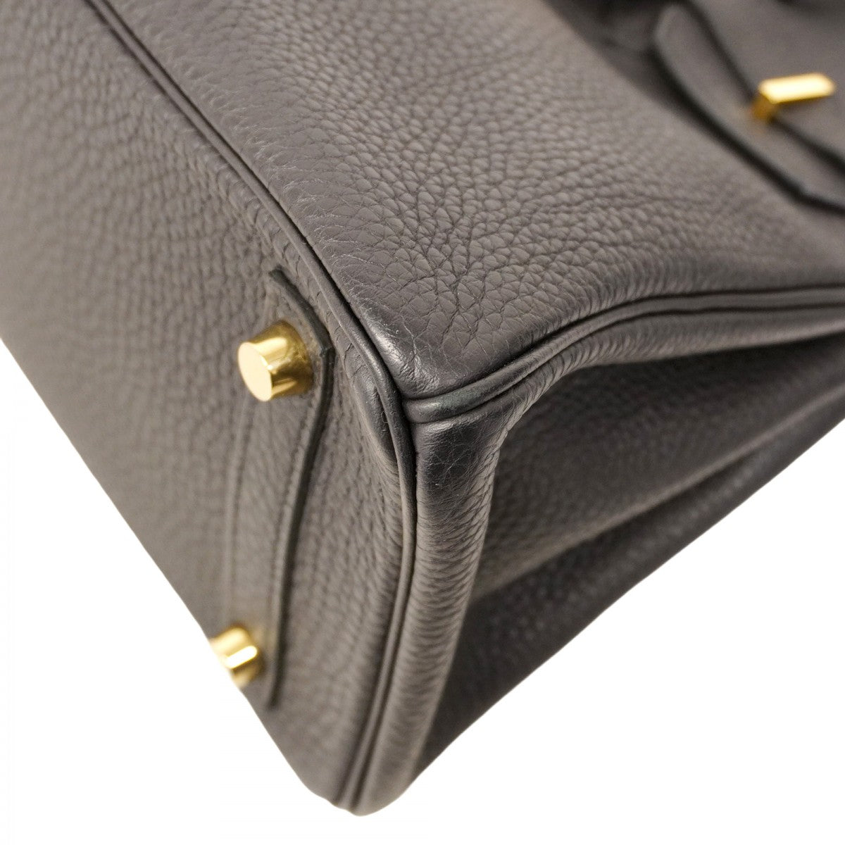 ★SALE【5oe5508-g-h】エルメス ハンドバッグ バーキン25 トゴ ブラック ゴールド金具 B刻印【中古】レディース