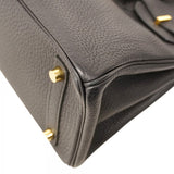 ★SALE【5oe5508-g-h】エルメス ハンドバッグ バーキン25 トゴ ブラック ゴールド金具 B刻印【中古】レディース