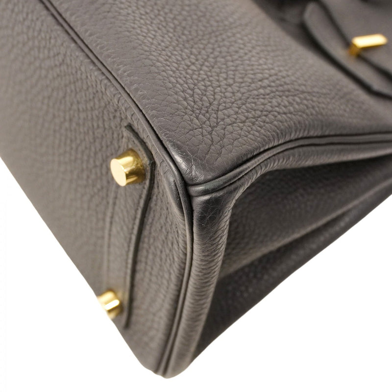 ★SALE【5oe5508-g-h】エルメス ハンドバッグ バーキン25 トゴ ブラック ゴールド金具 B刻印【中古】レディース