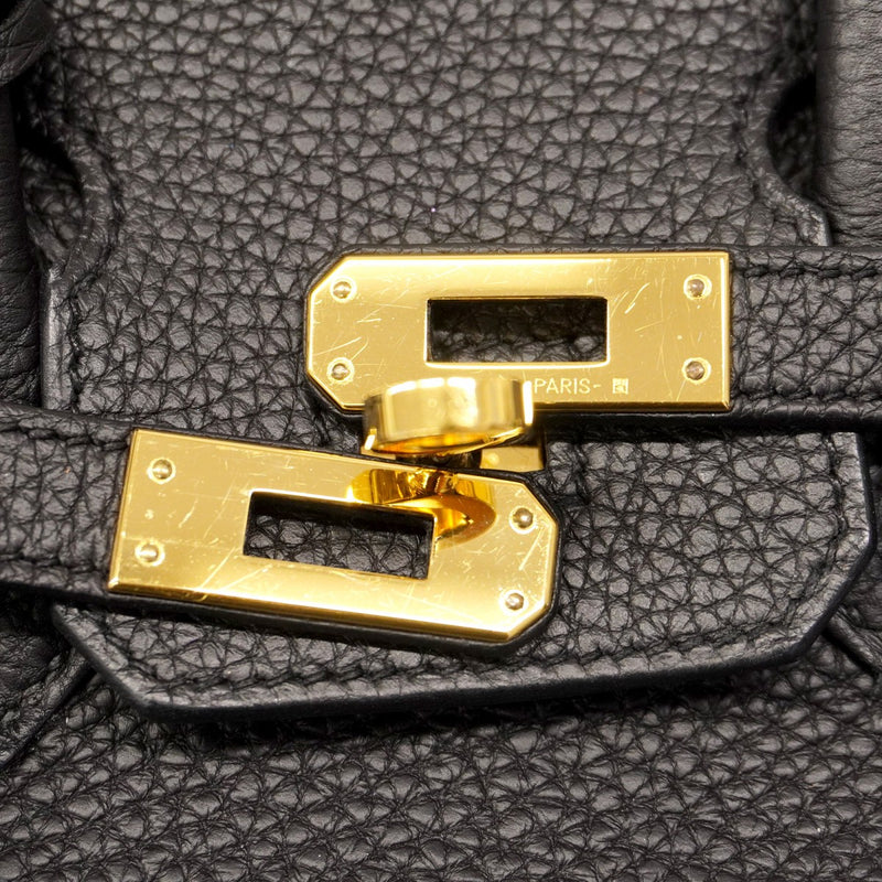 ★SALE【5oe5508-g-h】エルメス ハンドバッグ バーキン25 トゴ ブラック ゴールド金具 B刻印【中古】レディース