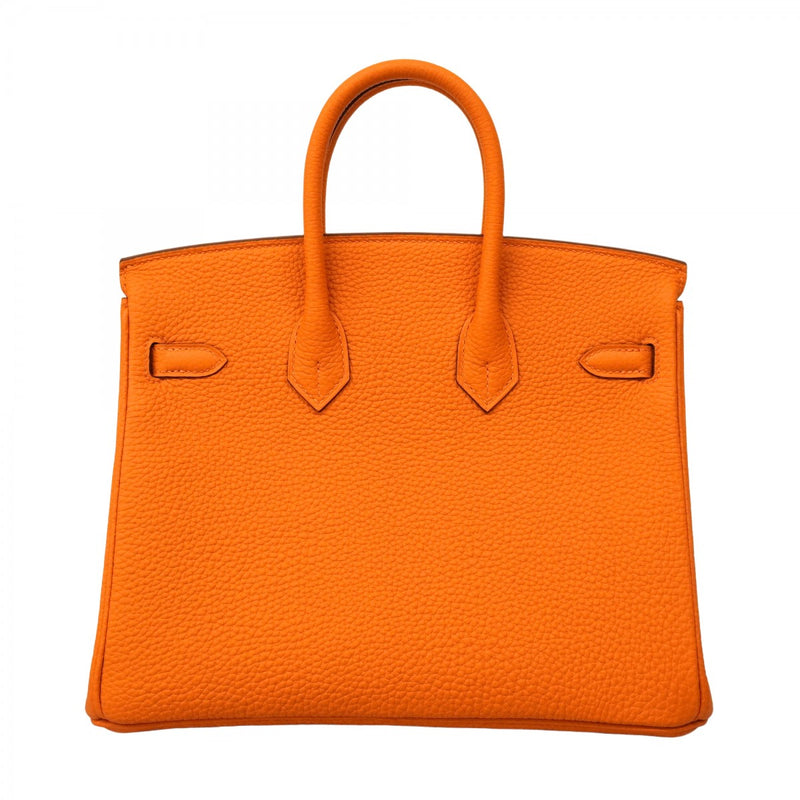 ★在庫処分★最終価格★SALE【5oe5541-g-h】エルメス ハンドバッグ バーキン25 トゴ オレンジ シルバー金具 K刻印【中古】レディース