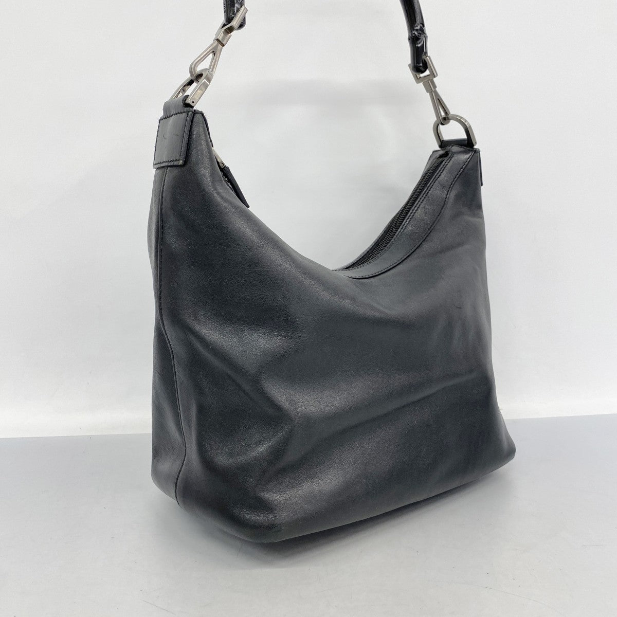 5oe5672】グッチ ハンドバッグ バンブー 000 0531 レザー ブラック