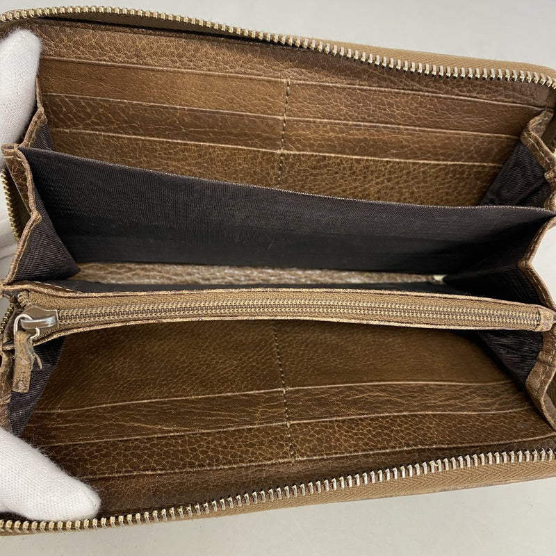 5oe5710】グッチ 長財布 グッチシマ 308012 レザー ブラウン