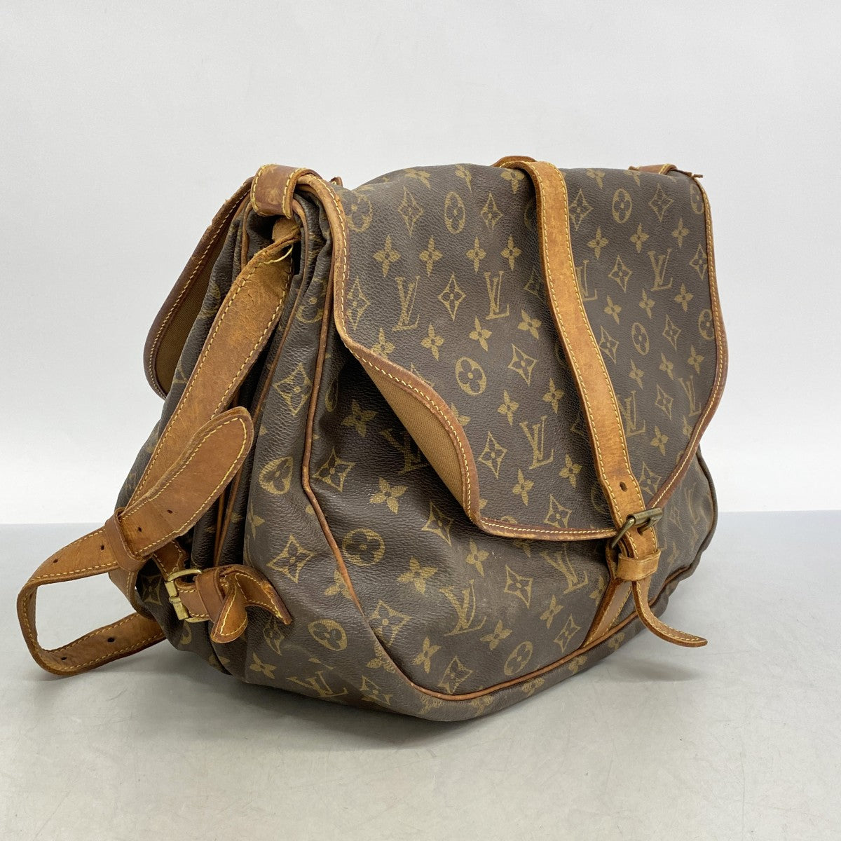 5oe5834】ルイヴィトン ショルダーバッグ モノグラム ソミュール35