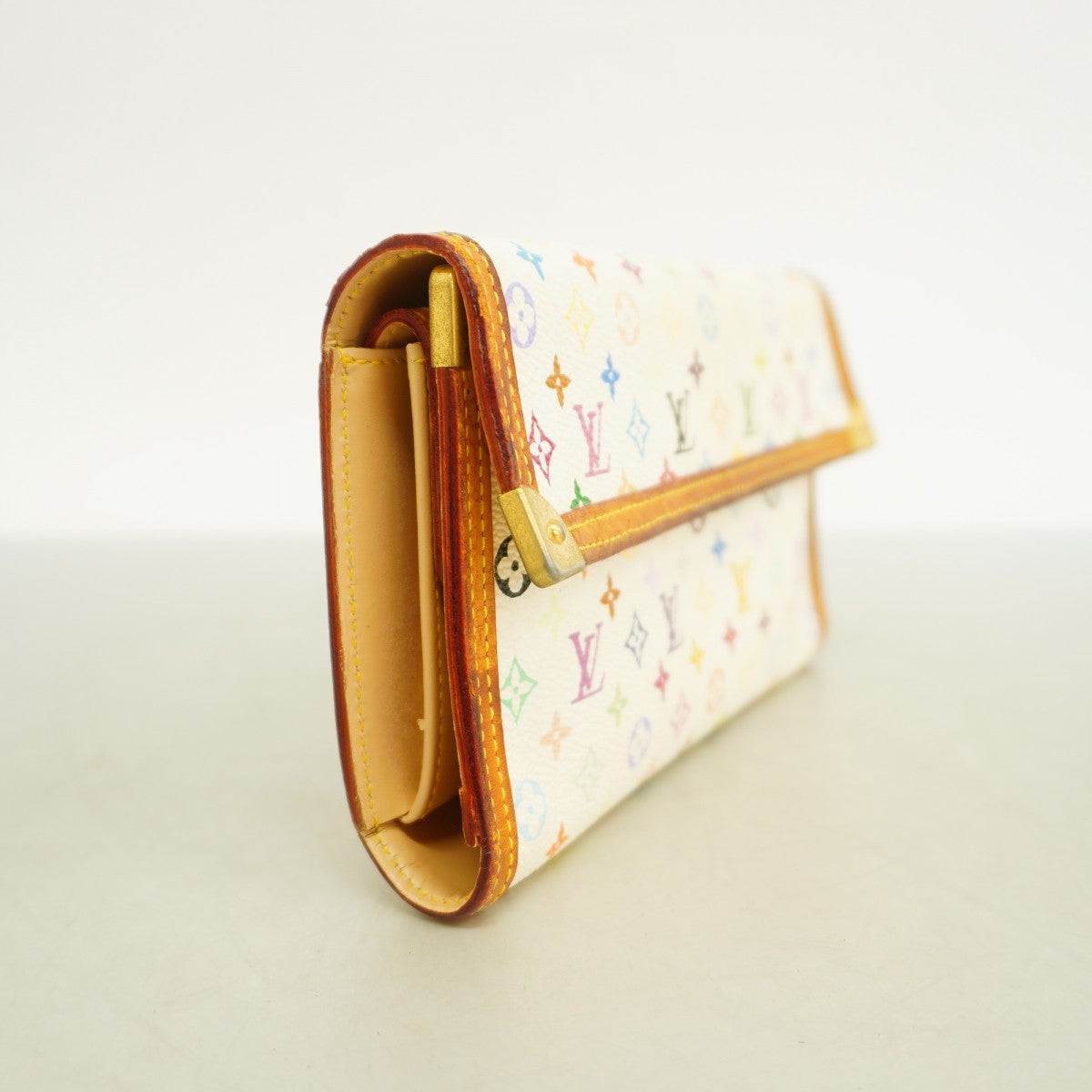 5oe5877】ルイヴィトン 三つ折り長財布 モノグラム・マルチカラー