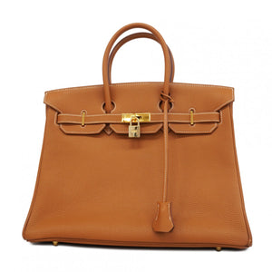 【5oe5993-h】エルメス ハンドバッグ バーキン35 トゴ ゴールド ゴールド金具 □H刻印【中古】レディース