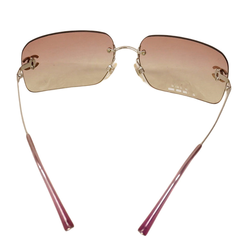 5oe6217】シャネル サングラス 4017-D プラスチック ピンク シルバー