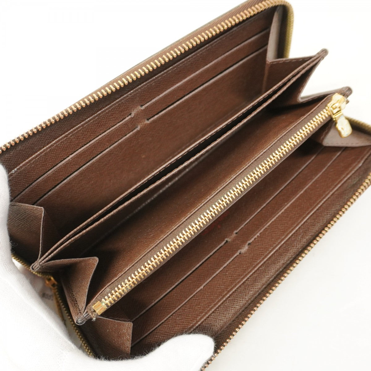 5of6551】ルイヴィトン 長財布 ダミエ ジッピーウォレット N60015