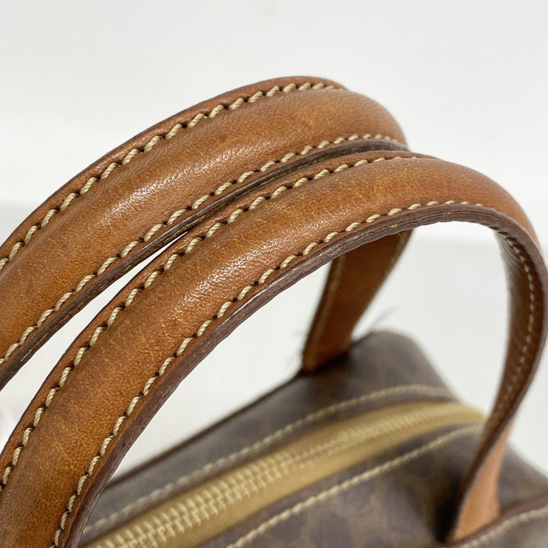 5of6563】セリーヌ ハンドバッグ マカダム PVC ブラウン ゴールド金具