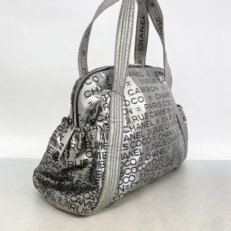 CHANEL グレー タオル生地 トートバッグ 5of6565】シャネル トートバッグ アンリミテッド レザー グレー