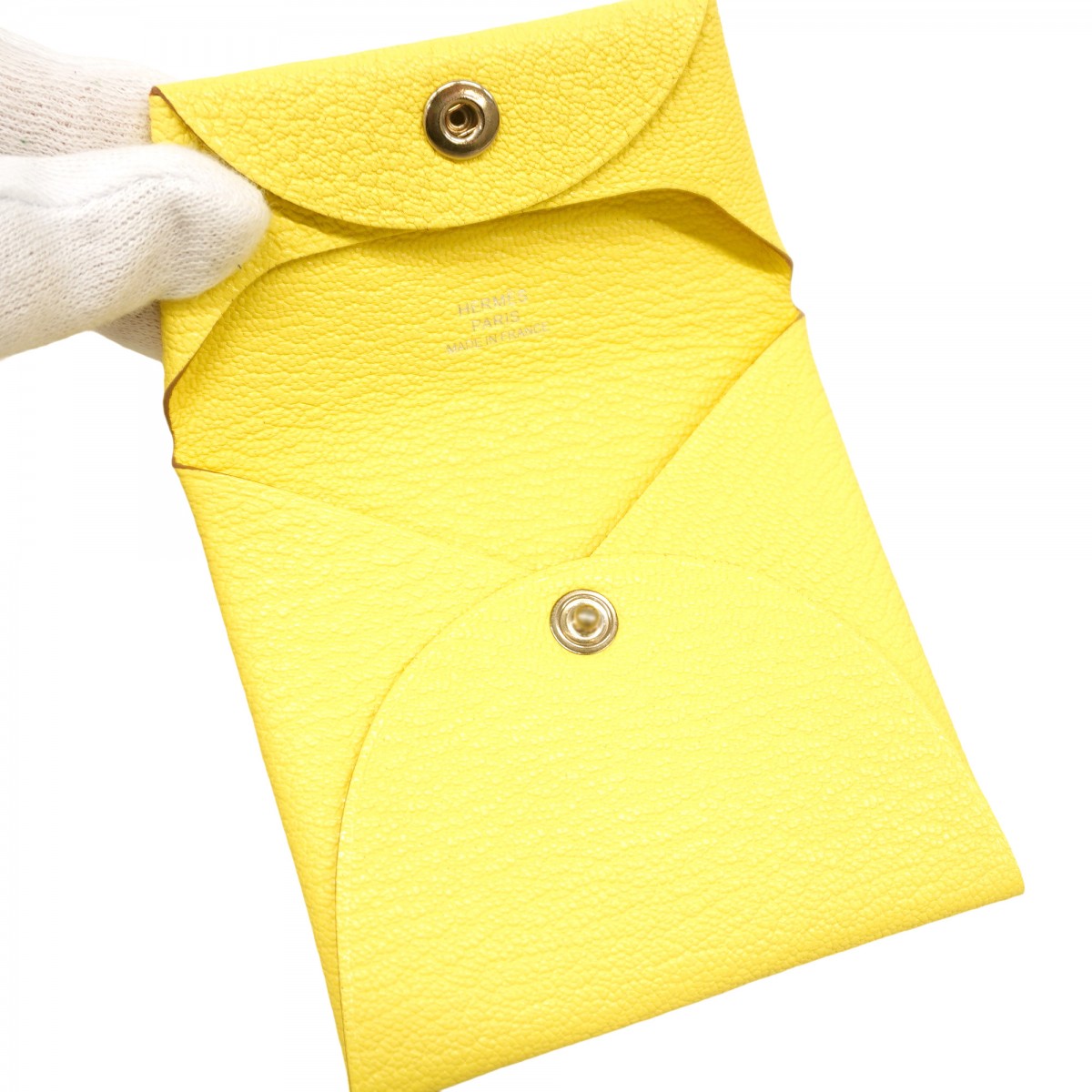エルメス　バスティア　ケース　イエロー　箱付き 5pa0165-h】エルメス コインケース バスティア シェブルミゾル
