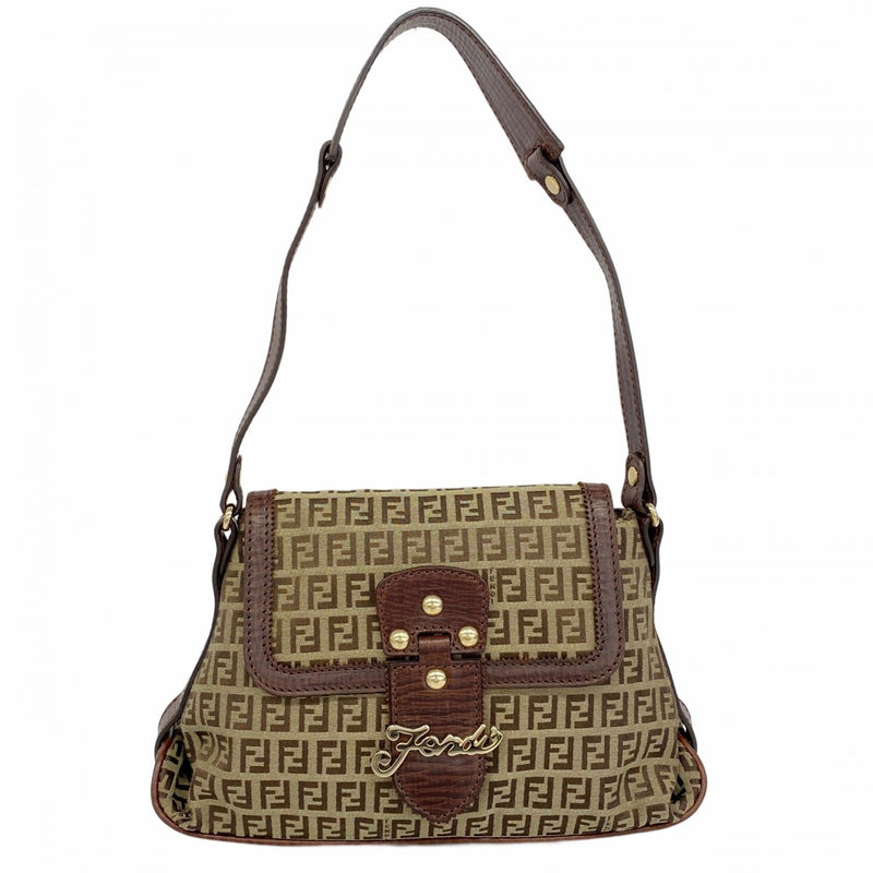 5pa0224】フェンディ ショルダーバッグ ズッキーノ ナイロンキャンバス