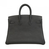 ★最終価格★SALE【5pa0523-g-h】エルメス ハンドバッグ バーキン25 ヴェルソ トゴ ブラック ブルーサフィール ゴールド金具 W刻印【中古】レディース