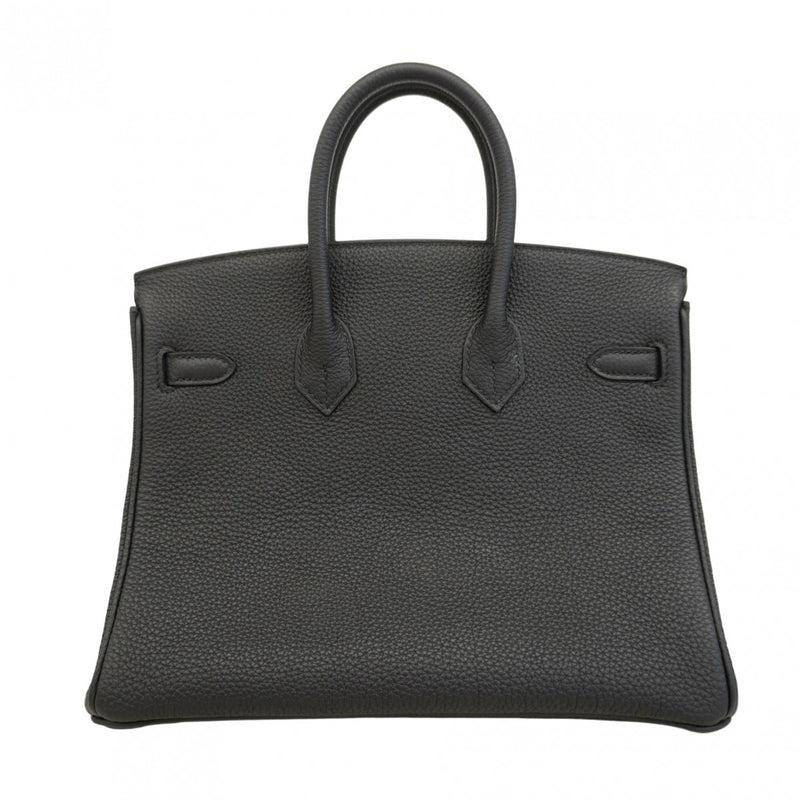 ★最終価格★SALE【5pa0523-g-h】エルメス ハンドバッグ バーキン25 ヴェルソ トゴ ブラック ブルーサフィール ゴールド金具 W刻印【中古】レディース