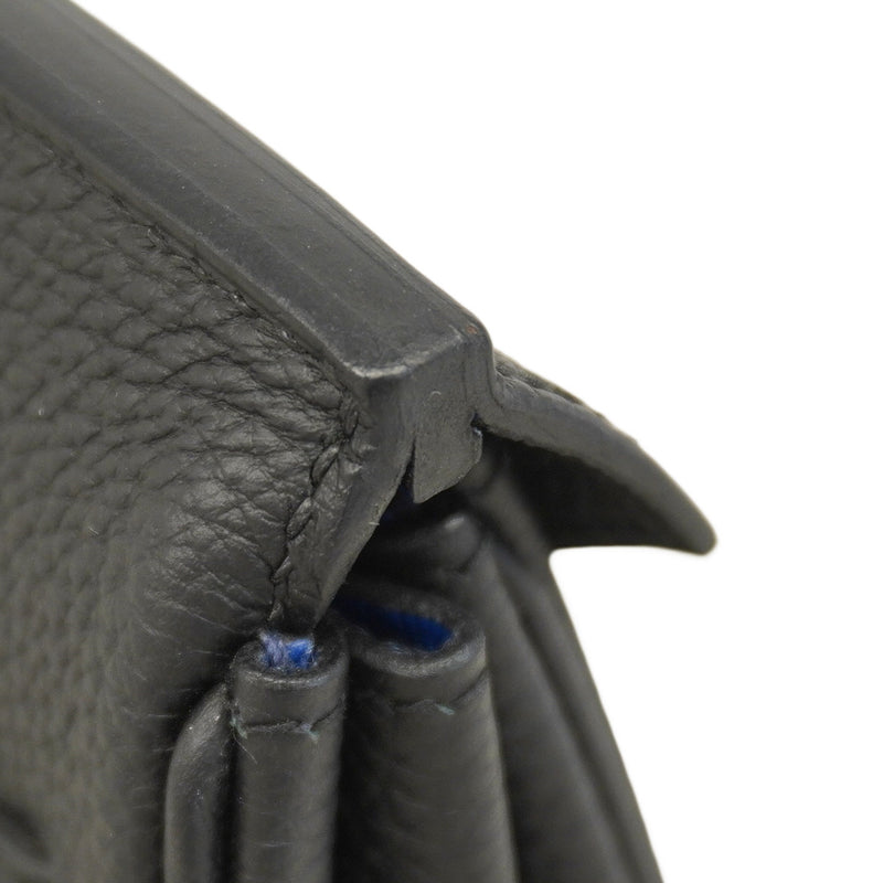 ★最終価格★SALE【5pa0523-g-h】エルメス ハンドバッグ バーキン25 ヴェルソ トゴ ブラック ブルーサフィール ゴールド金具 W刻印【中古】レディース