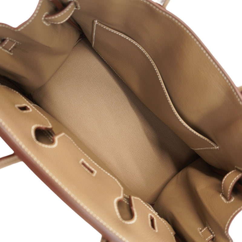 ★在庫処分★最終価格★SALE【5pa0524-g-h】エルメス ハンドバッグ バーキン30 トゴ エトゥープ シルバー金具 W刻印【中古】レディース
