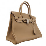 ★在庫処分★最終価格★SALE【5pa0524-g-h】エルメス ハンドバッグ バーキン30 トゴ エトゥープ シルバー金具 W刻印【中古】レディース