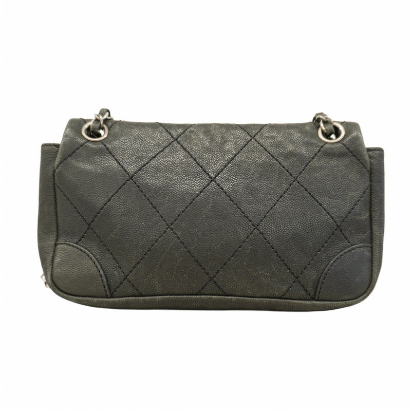 5pa0781-h】シャネル ショルダーバッグ ワイルドステッチ Wチェーン