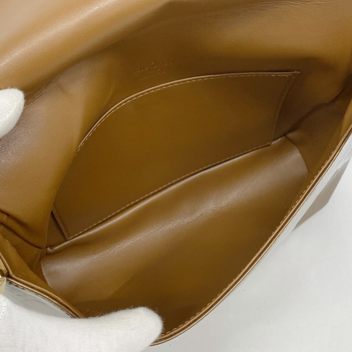 【5pa0865】ルイヴィトン ショルダーバッグ ヴェルニ トンプソンストリート M91124 ブロンズ【中古】レディース