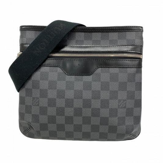 【5pa0870】ルイヴィトン ショルダーバッグ ダミエ・グラフィット トマス N58028 ブラック【中古】メンズ