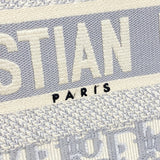 【5pa0882-h】クリスチャンディオール トートバッグ ブックトート キャンバス グレー【中古】レディース