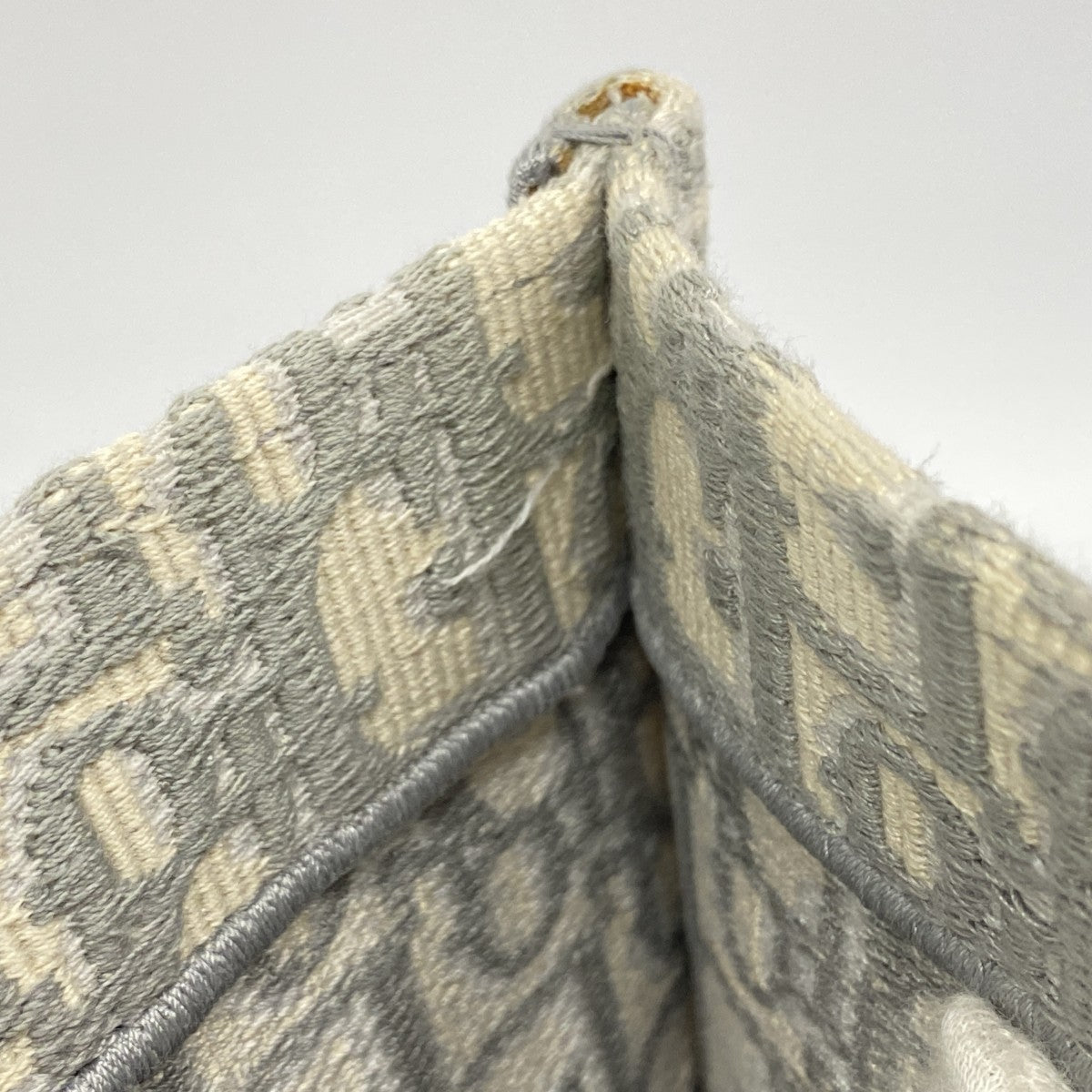 【5pa0882-h】クリスチャンディオール トートバッグ ブックトート キャンバス グレー【中古】レディース