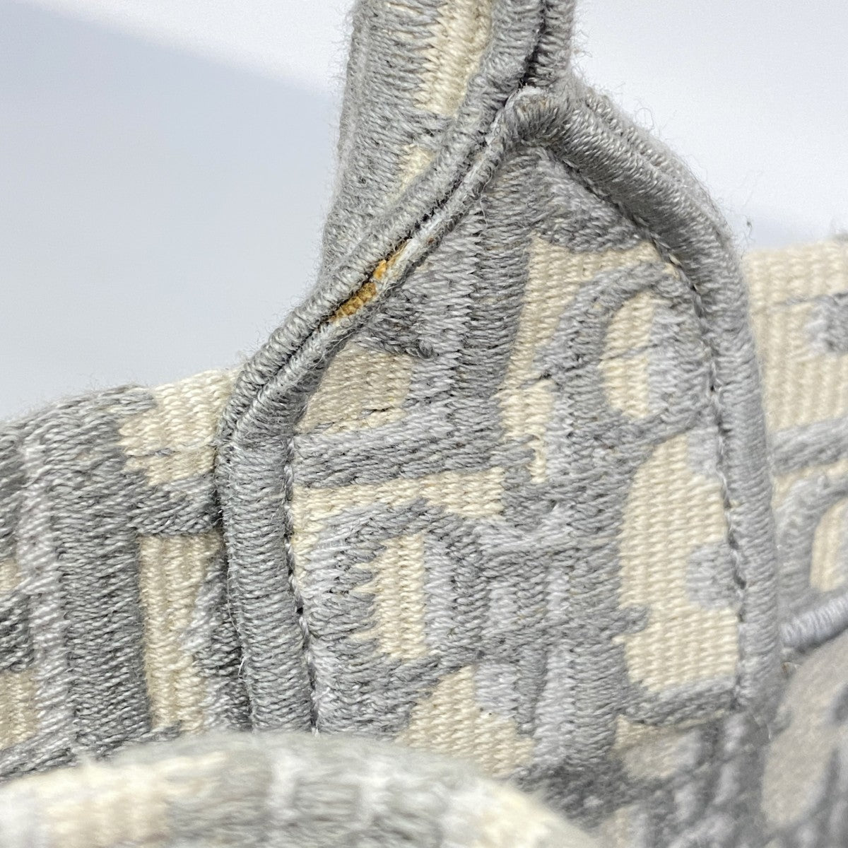 【5pa0882-h】クリスチャンディオール トートバッグ ブックトート キャンバス グレー【中古】レディース