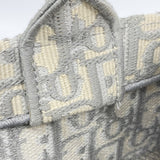 【5pa0882-h】クリスチャンディオール トートバッグ ブックトート キャンバス グレー【中古】レディース