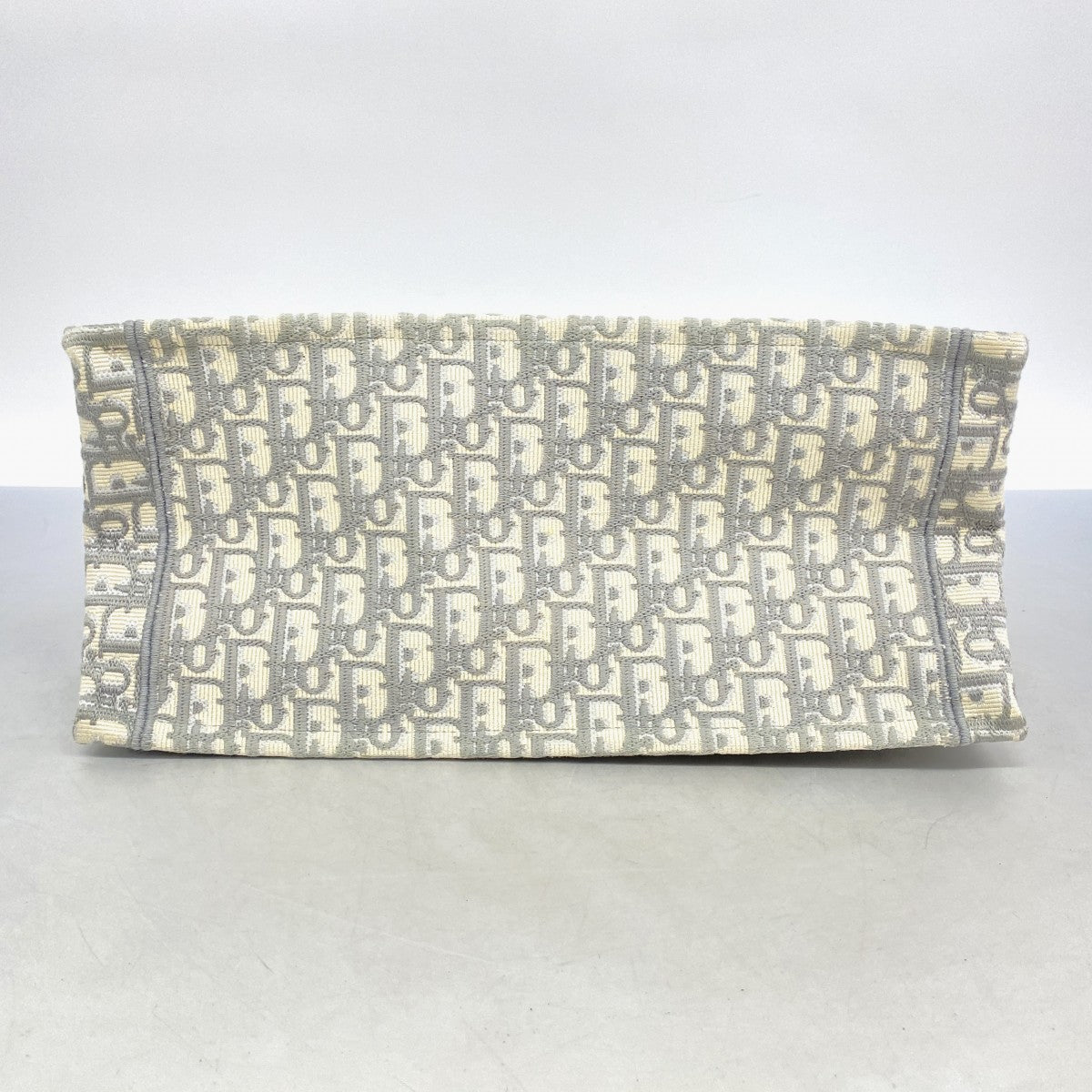 【5pa0882-h】クリスチャンディオール トートバッグ ブックトート キャンバス グレー【中古】レディース