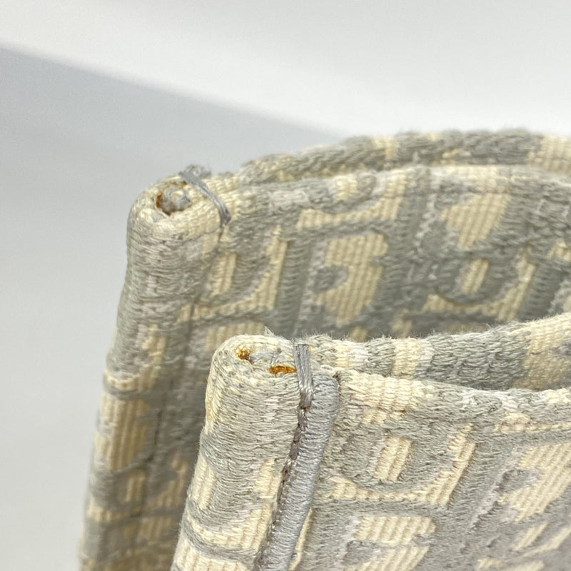 【5pa0882-h】クリスチャンディオール トートバッグ ブックトート キャンバス グレー【中古】レディース