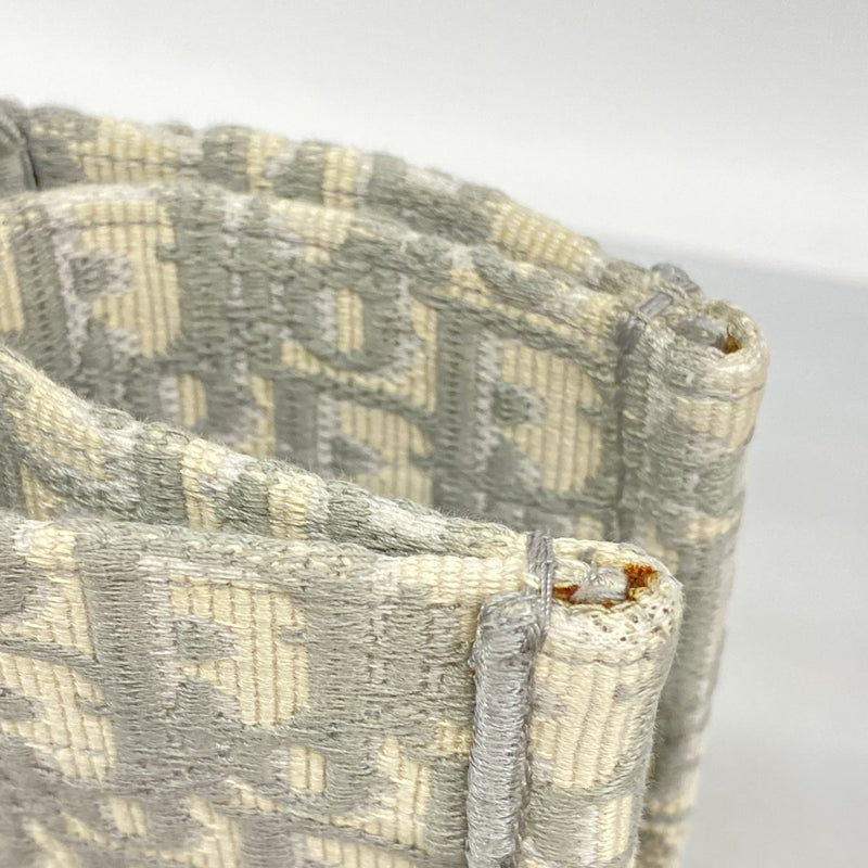 【5pa0882-h】クリスチャンディオール トートバッグ ブックトート キャンバス グレー【中古】レディース