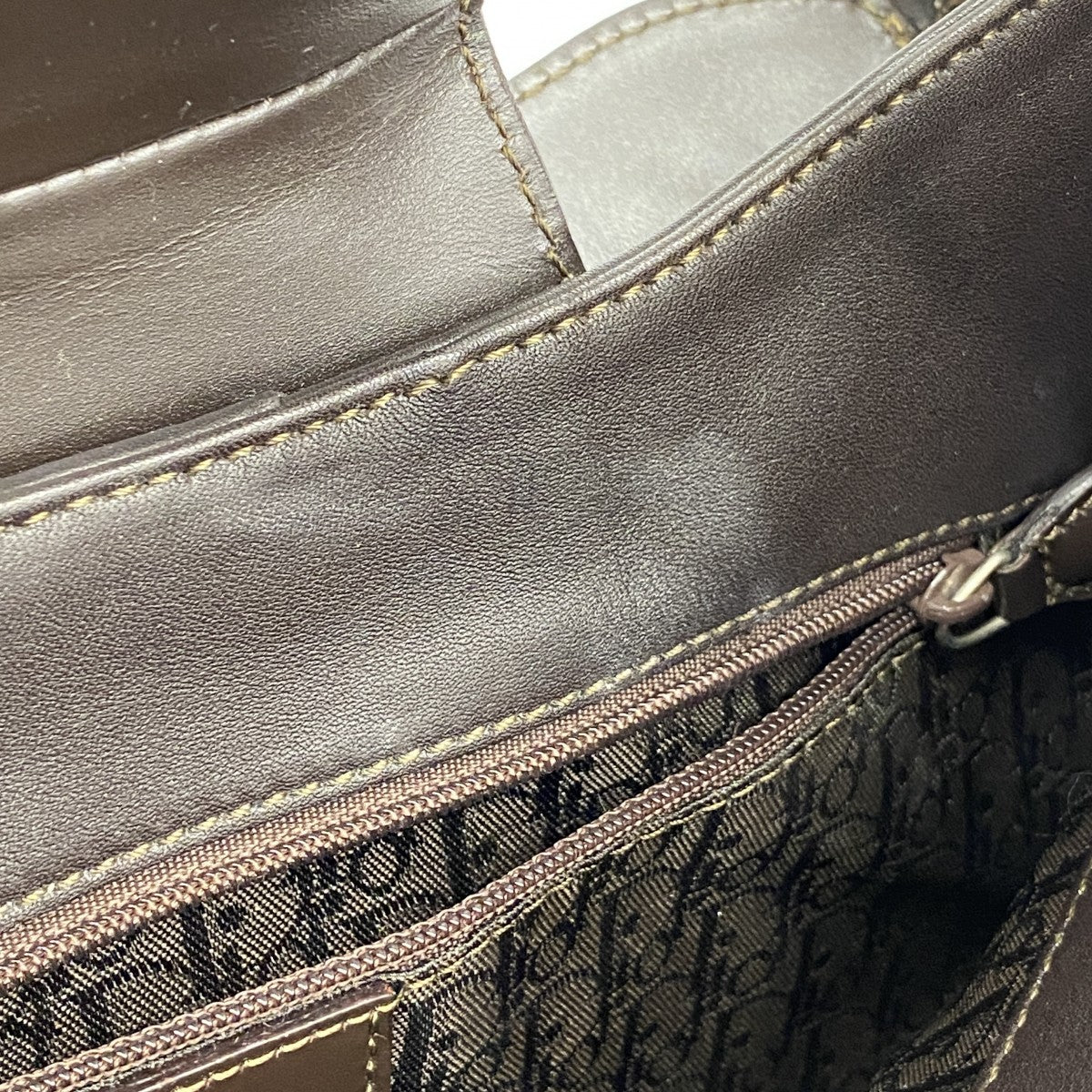 【5pa0883-h】クリスチャンディオール ショルダーバッグ ストリートシック レザー ダークブラウン シルバー金具【中古】レディース