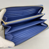 【5pa0886-h】ルイヴィトン 長財布 モノグラム・デニム チェリー /村上隆 ジッピーウォレット M23161 ブルー【中古】レディース