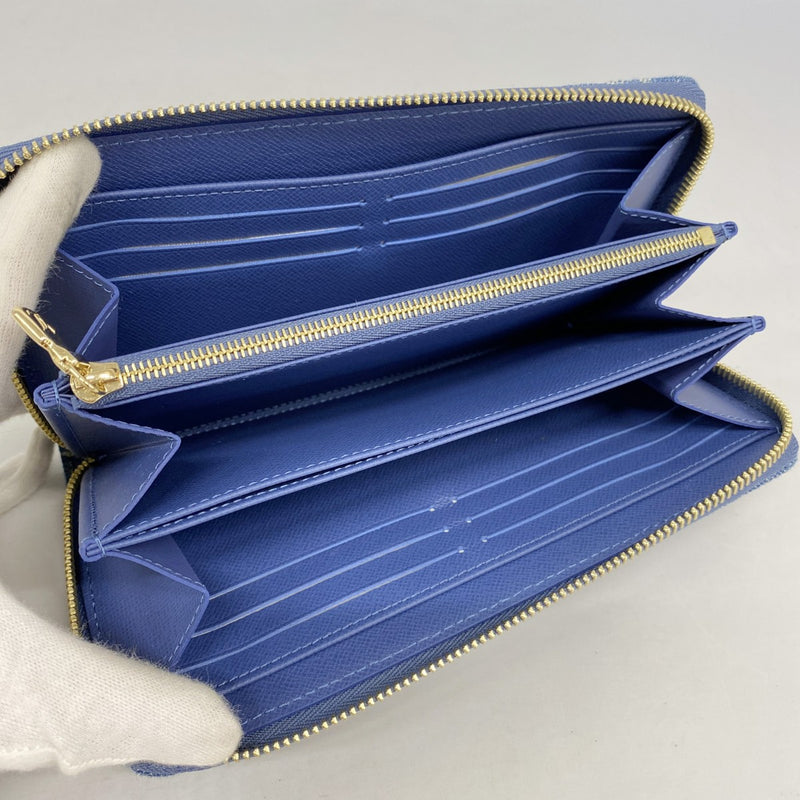 【5pa0886-h】ルイヴィトン 長財布 モノグラム・デニム チェリー /村上隆 ジッピーウォレット M23161 ブルー【中古】レディース