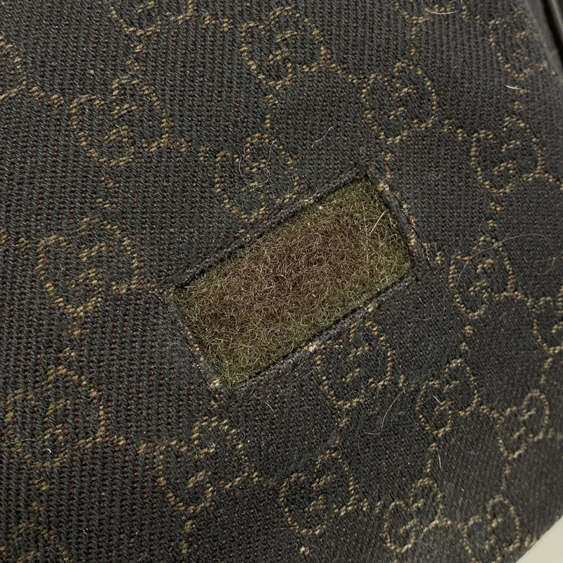 【5pa0887】グッチ ショルダーバッグ 28562 デニム ダークブラウン シルバー金具【中古】レディース