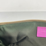 【5pa0888】グッチ ポーチ GGキャンバス 141809 キャンバス ブラウン ピンク シルバー金具【中古】レディース