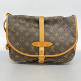 【5pa0911】ルイヴィトン ショルダーバッグ モノグラム ソミュール30 M42256 ブラウン【中古】レディース