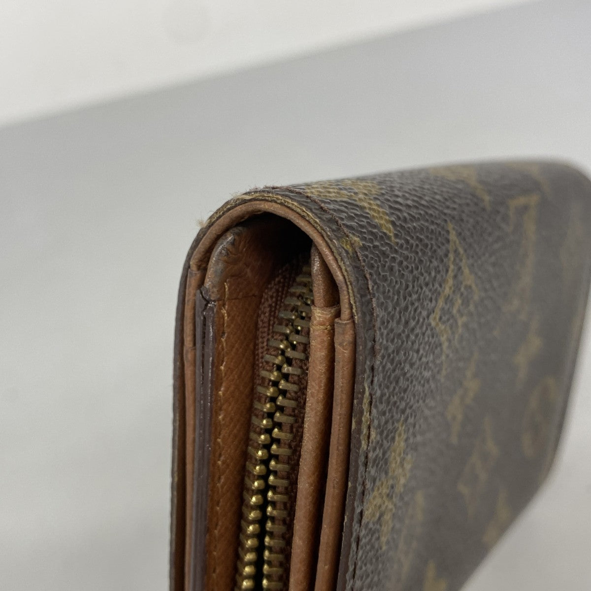 【5pa0914】ルイヴィトン 財布 モノグラム ポルトモネビエトレゾール M61730 ブラウン【中古】レディース