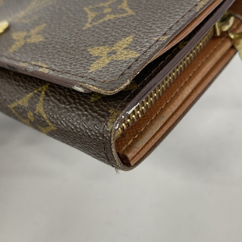 【5pa0914】ルイヴィトン 財布 モノグラム ポルトモネビエトレゾール M61730 ブラウン【中古】レディース