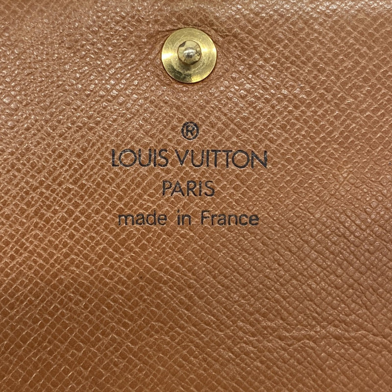 【5pa0914】ルイヴィトン 財布 モノグラム ポルトモネビエトレゾール M61730 ブラウン【中古】レディース