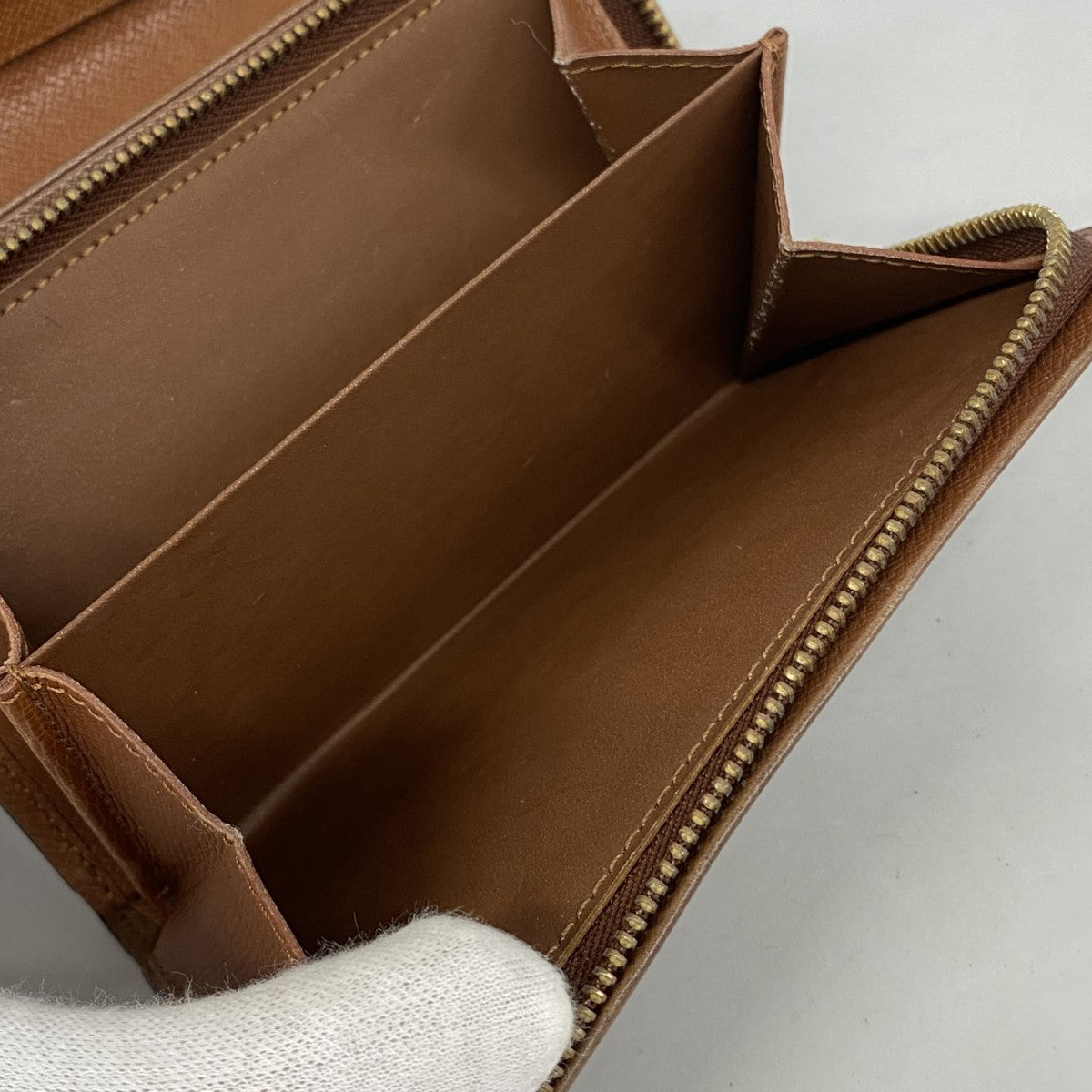 【5pa0914】ルイヴィトン 財布 モノグラム ポルトモネビエトレゾール M61730 ブラウン【中古】レディース