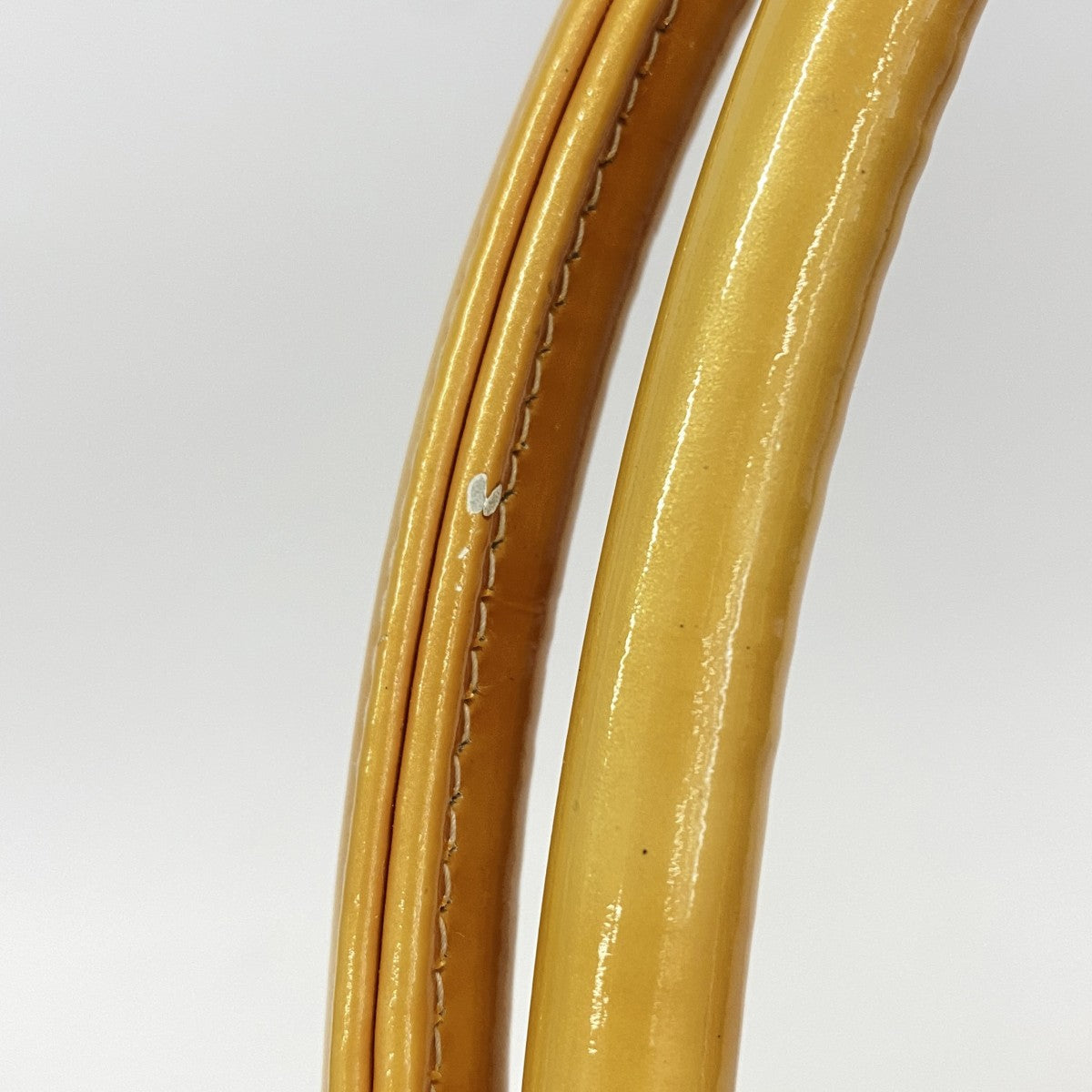 【5pa0915】シャネル トートバッグ 復刻トート パテントレザー イエロー シルバー金具【中古】レディース