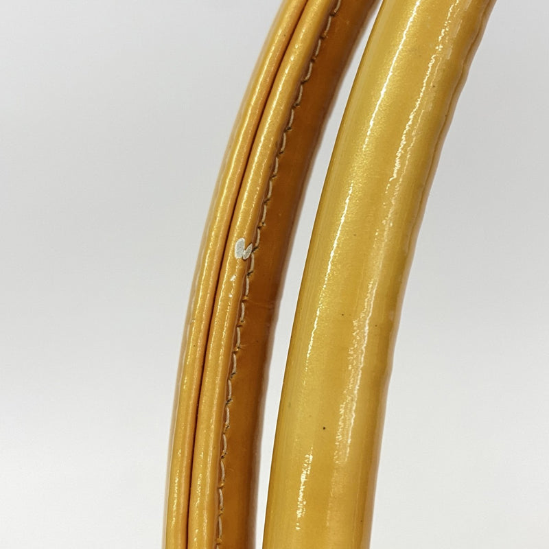 【5pa0915】シャネル トートバッグ 復刻トート パテントレザー イエロー シルバー金具【中古】レディース