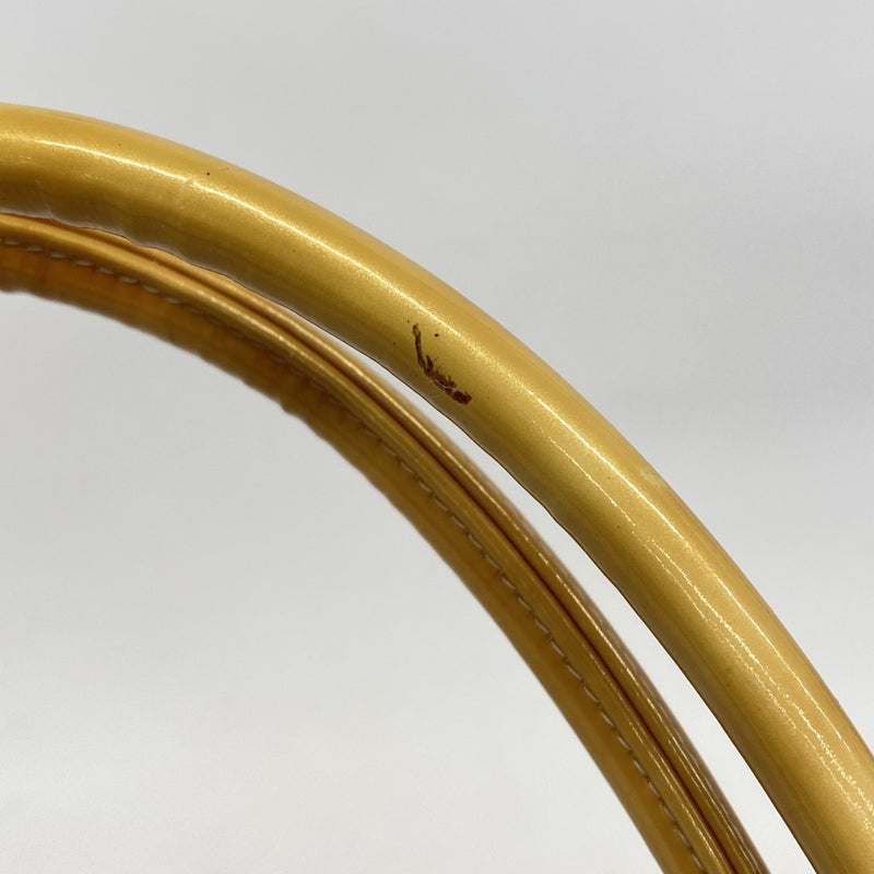 【5pa0915】シャネル トートバッグ 復刻トート パテントレザー イエロー シルバー金具【中古】レディース