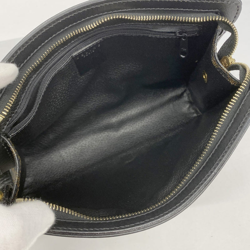 【5pa0916】セリーヌ クラッチバッグ マカダム PVC ブラック ブラウン ゴールド金具【中古】メンズ